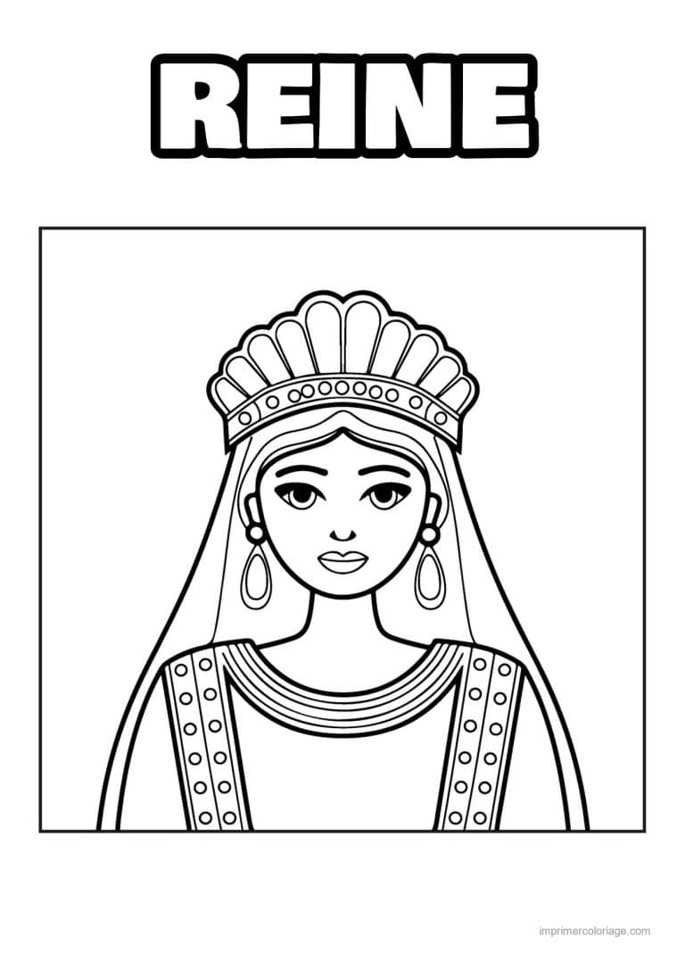 coloriage reine reine esther 21 - dessin gratuit &agrave; imprimer