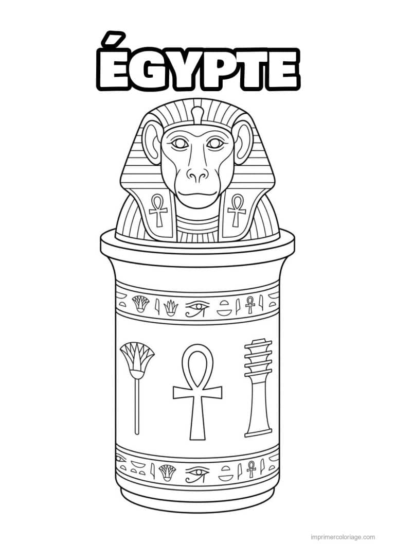 coloriage vase canope - dessin gratuit &agrave; imprimer