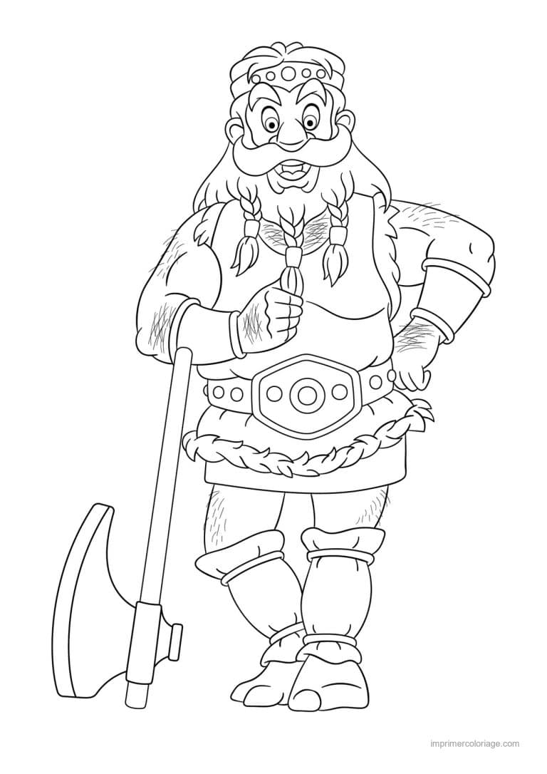 coloriage viking enfant viking 01 - dessin gratuit &agrave; imprimer