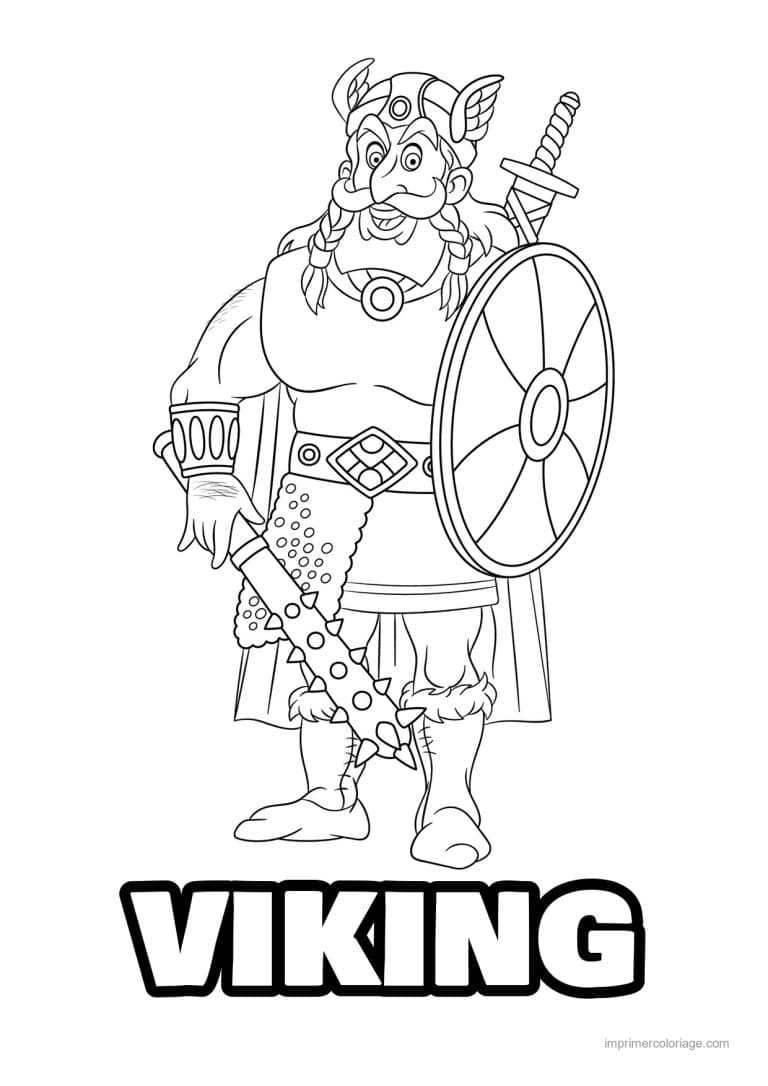 coloriage viking enfant viking 02 - dessin gratuit &agrave; imprimer