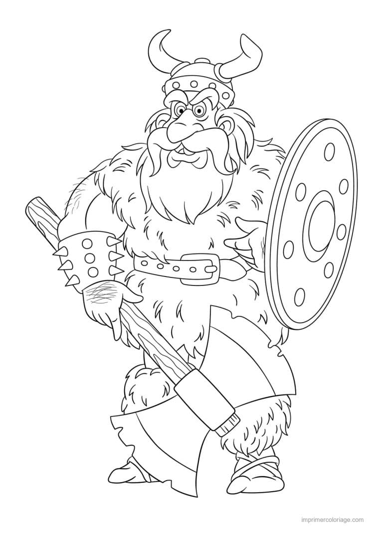 coloriage viking enfant viking 05 - dessin gratuit &agrave; imprimer