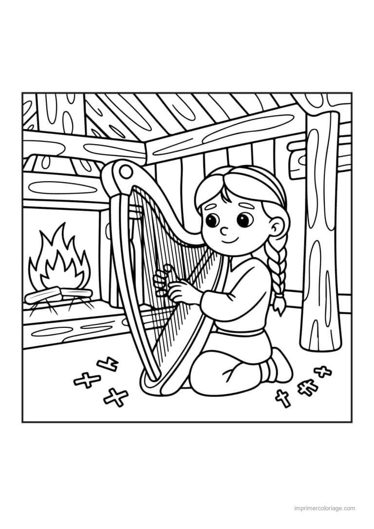 coloriage viking fille viking 02 - dessin gratuit &agrave; imprimer