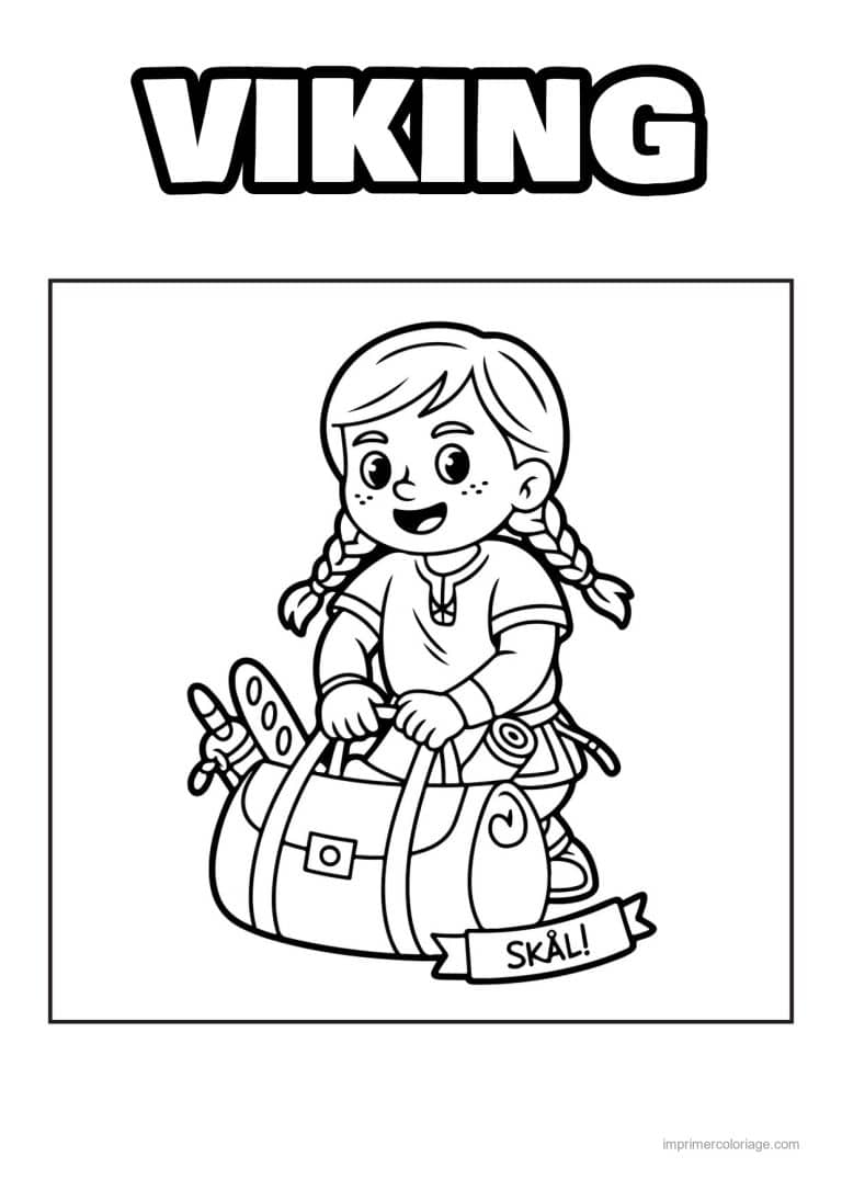 coloriage viking fille viking 03 - dessin gratuit &agrave; imprimer