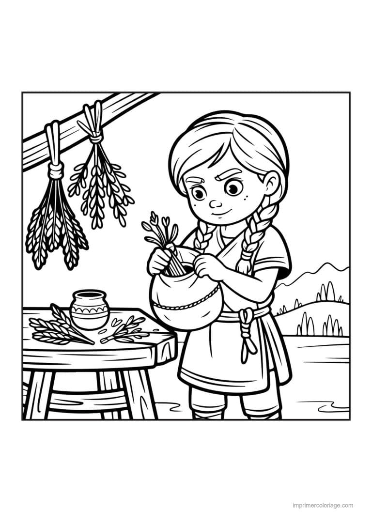 coloriage viking fille viking 04 - dessin gratuit &agrave; imprimer