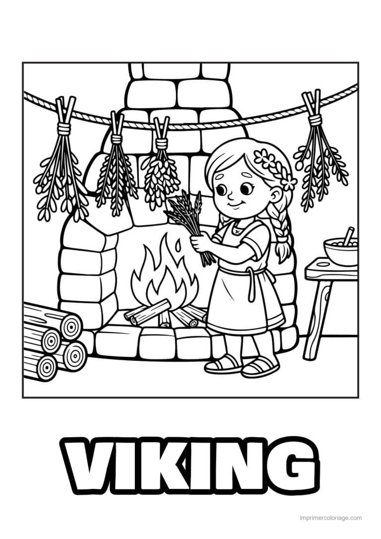 coloriage viking fille viking 05 - dessin gratuit &agrave; imprimer