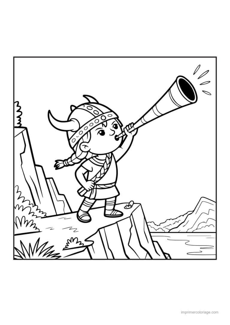 coloriage viking fille viking 07 - dessin gratuit &agrave; imprimer