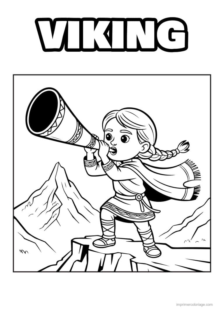 coloriage viking fille viking 08 - dessin gratuit &agrave; imprimer