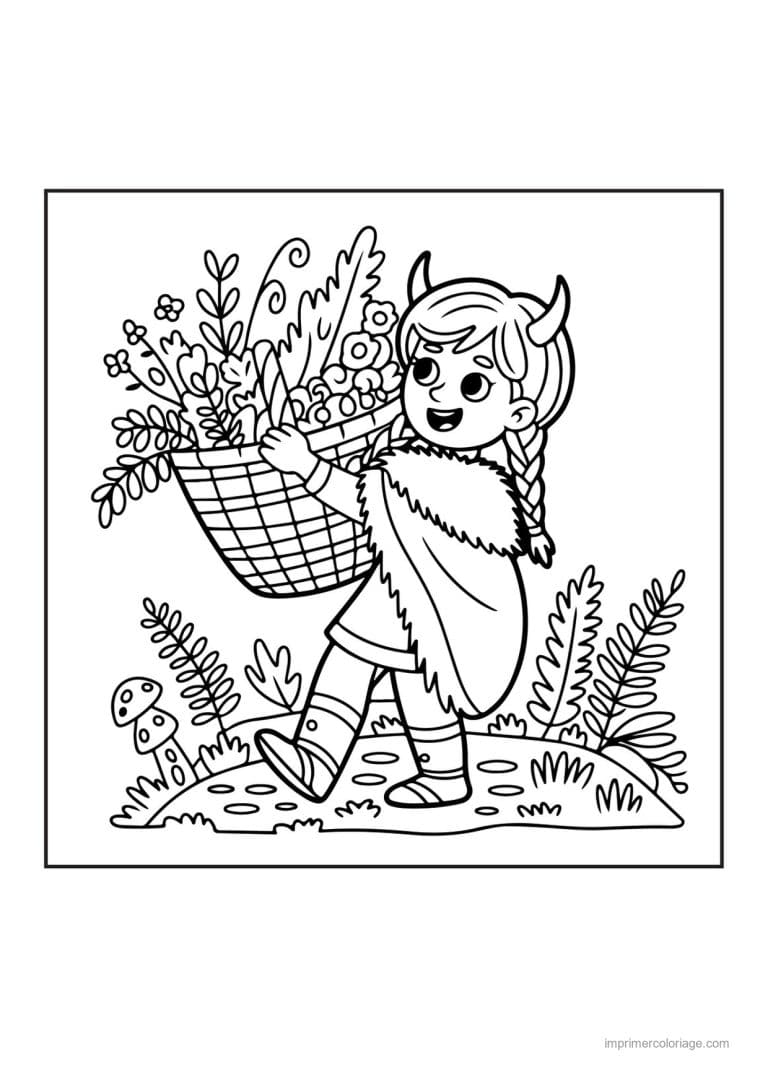 coloriage viking fille viking 09 - dessin gratuit &agrave; imprimer