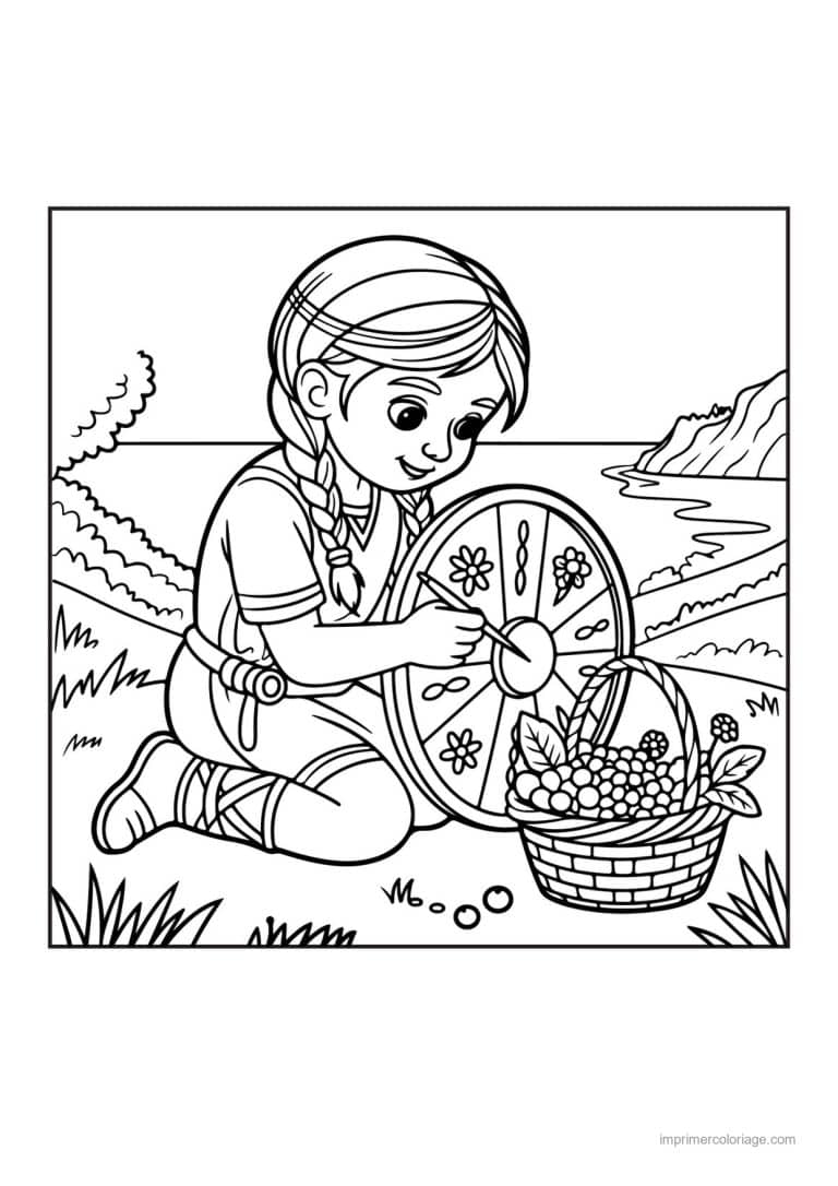 coloriage viking fille viking 10 - dessin gratuit &agrave; imprimer