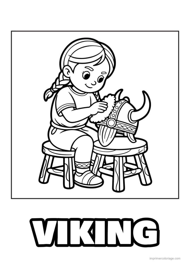 coloriage viking fille viking 11 - dessin gratuit &agrave; imprimer