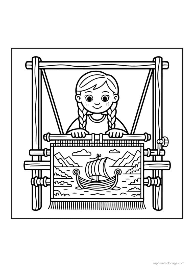 coloriage viking fille viking 12 - dessin gratuit &agrave; imprimer