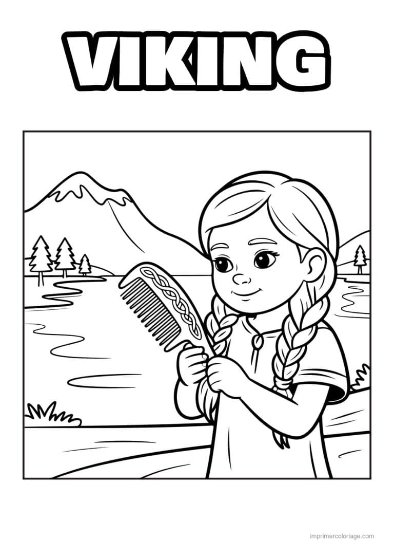 coloriage viking fille viking 14 - dessin gratuit &agrave; imprimer