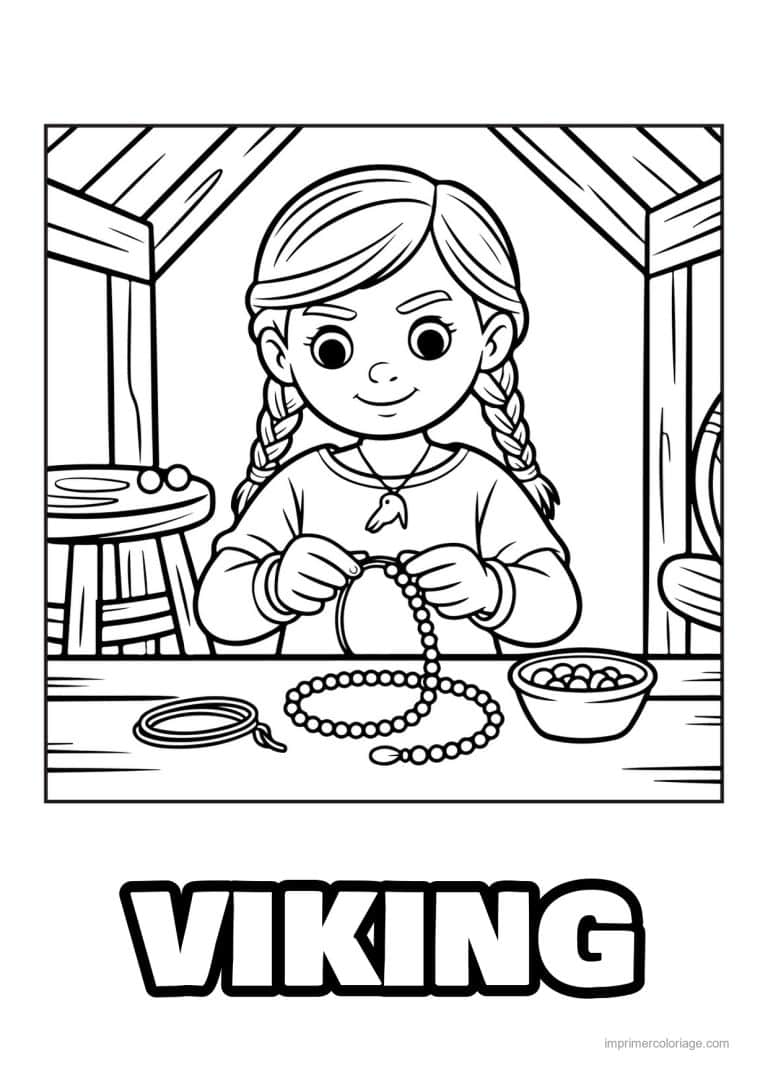 coloriage viking fille viking 17 - dessin gratuit &agrave; imprimer