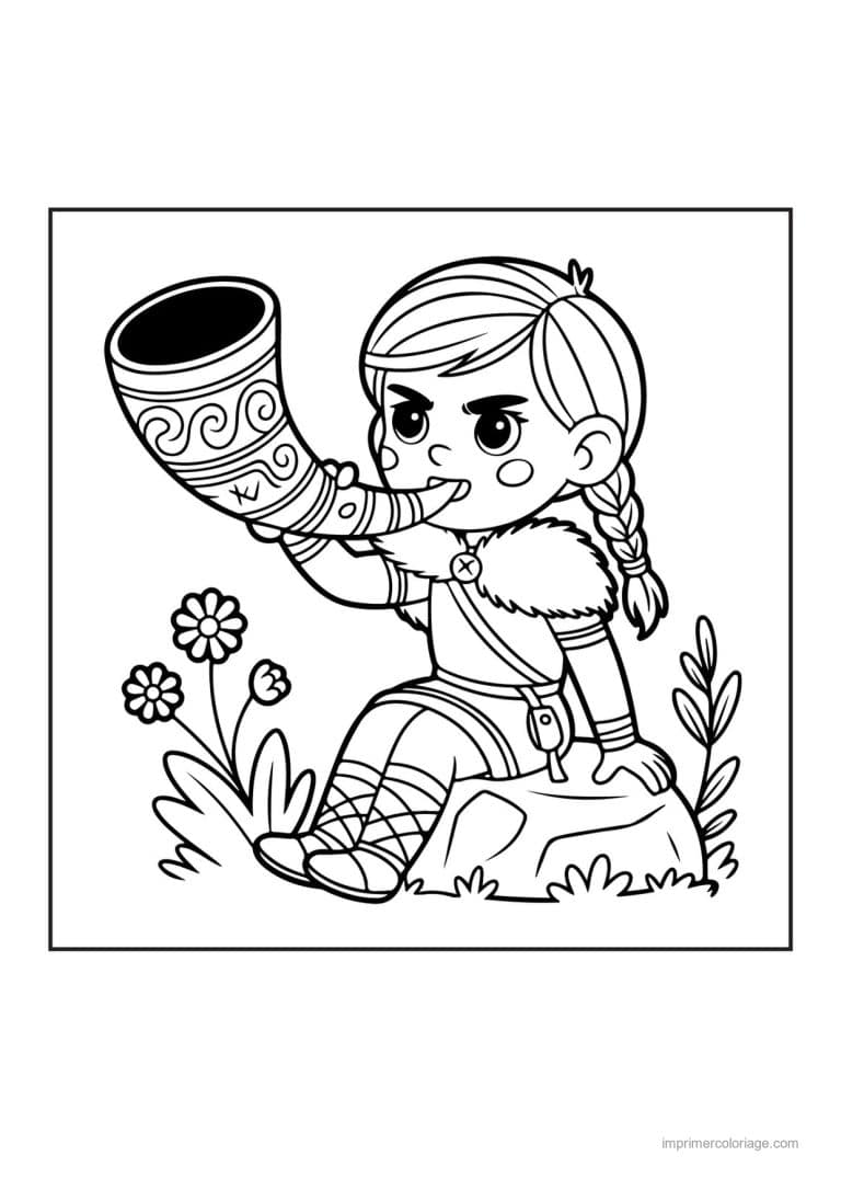 coloriage viking fille viking 18 - dessin gratuit &agrave; imprimer