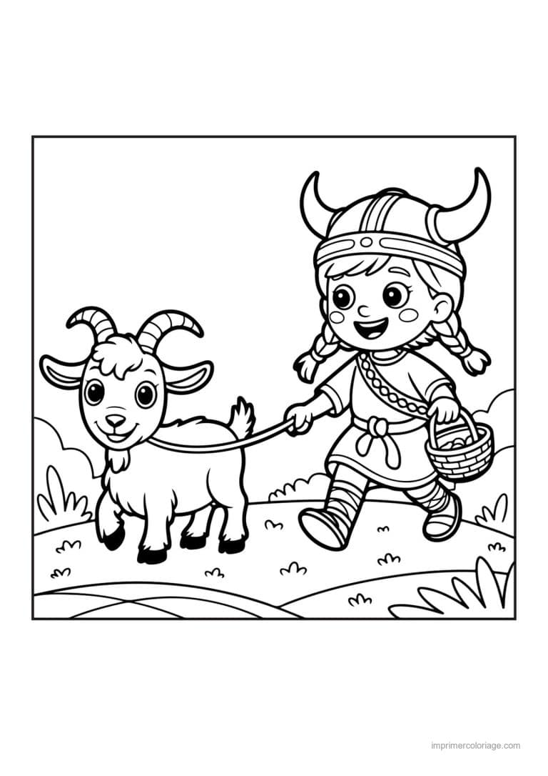 coloriage viking fille viking 21 - dessin gratuit &agrave; imprimer