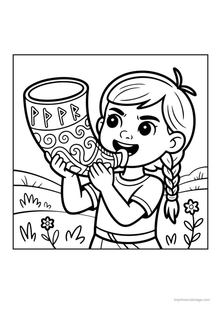 coloriage viking fille viking 22 - dessin gratuit &agrave; imprimer