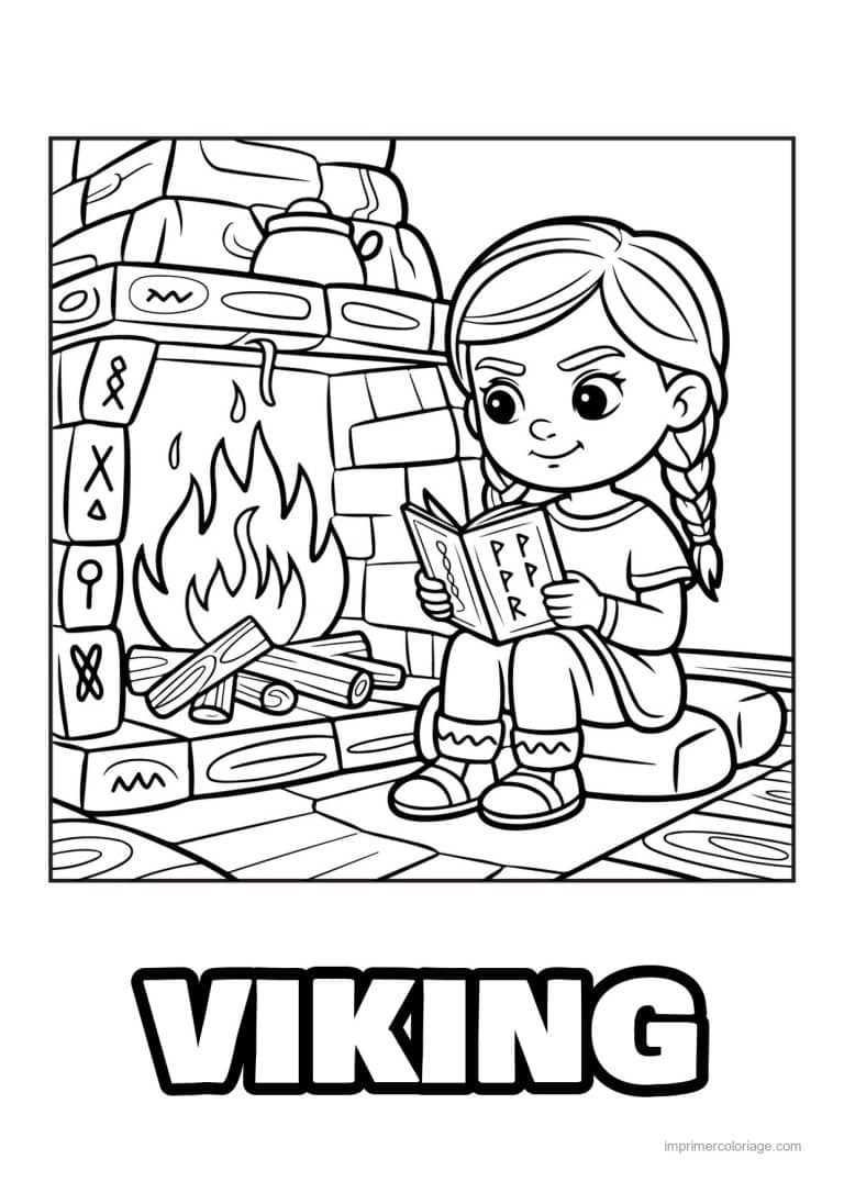 coloriage viking fille viking 23 - dessin gratuit &agrave; imprimer