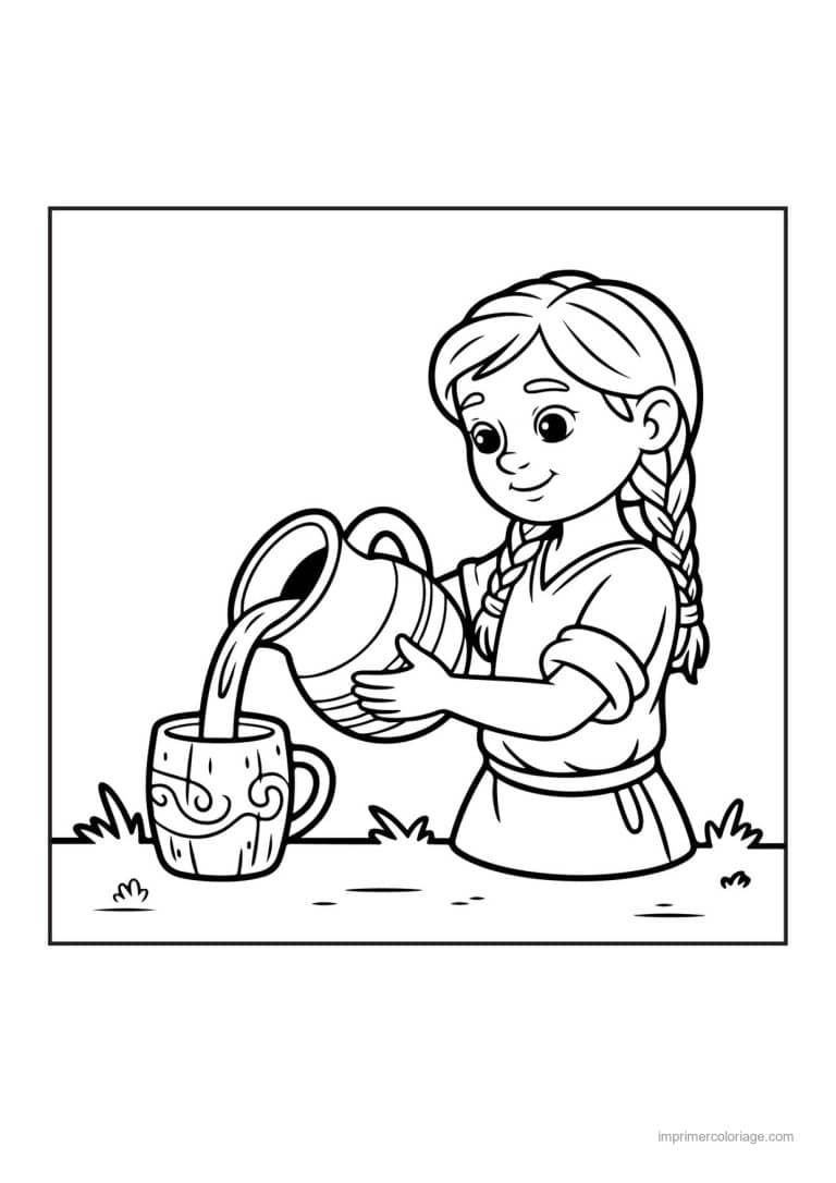 coloriage viking fille viking 24 - dessin gratuit &agrave; imprimer